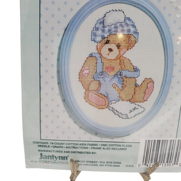 VTG Cherished Teddies Janlynn Counted Cross Stitch Precious Bear‎ #139-03 Dear - Picture 2 of 5
